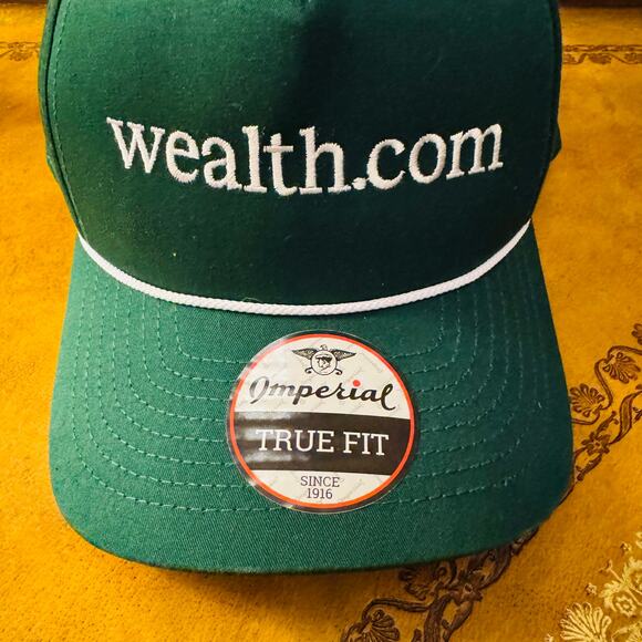 Imperial The Barnes Coton Rope Adjustable Retro Green Gold Financial Cap Hat NEW - Picture 2 of 7